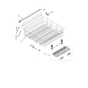 Whirlpool WDF780SLYM1 upper rack and track parts diagram