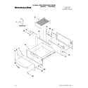 KitchenAid KEWS175BSS00 control, door and drawer parts diagram