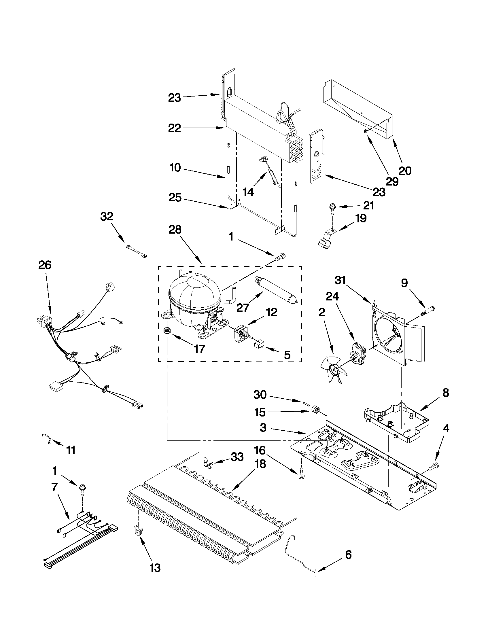Whirlpool GI5SVAXVQ01 unit parts diagram