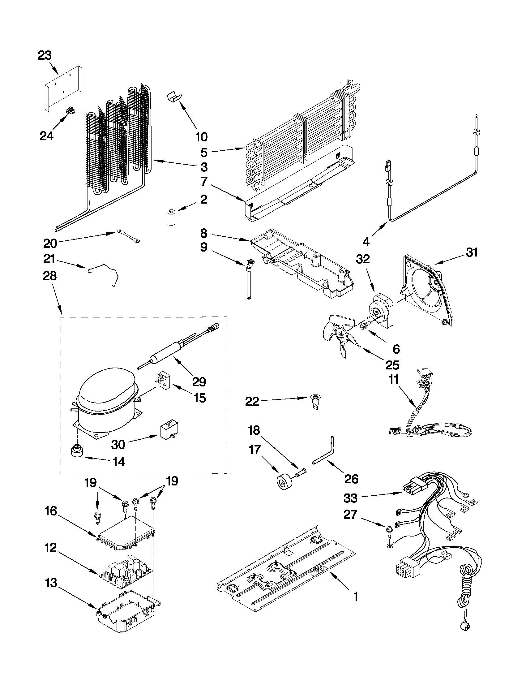 KitchenAid KFFS20EYMS00 unit parts diagram