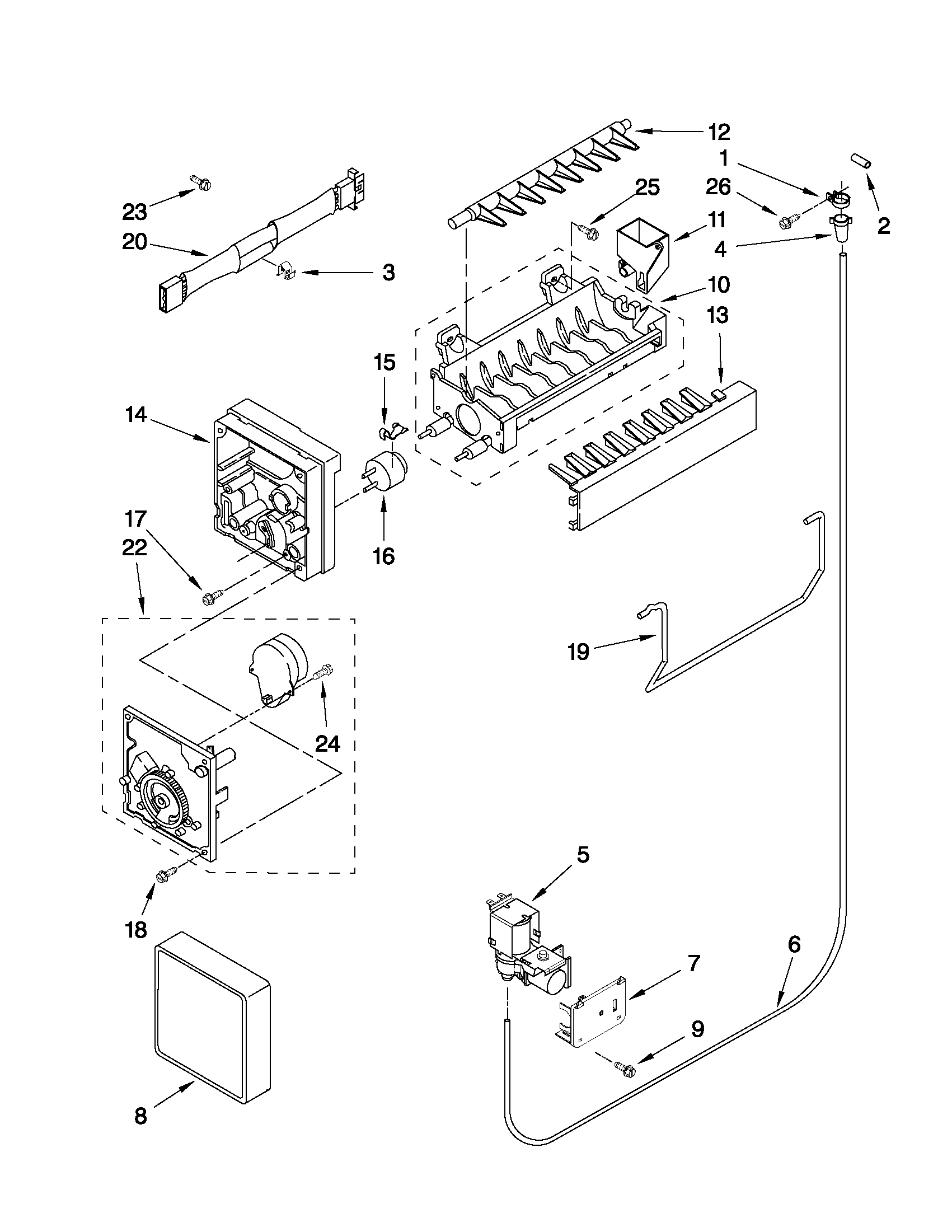 KitchenAid KFFS20EYMS00 icemaker parts diagram