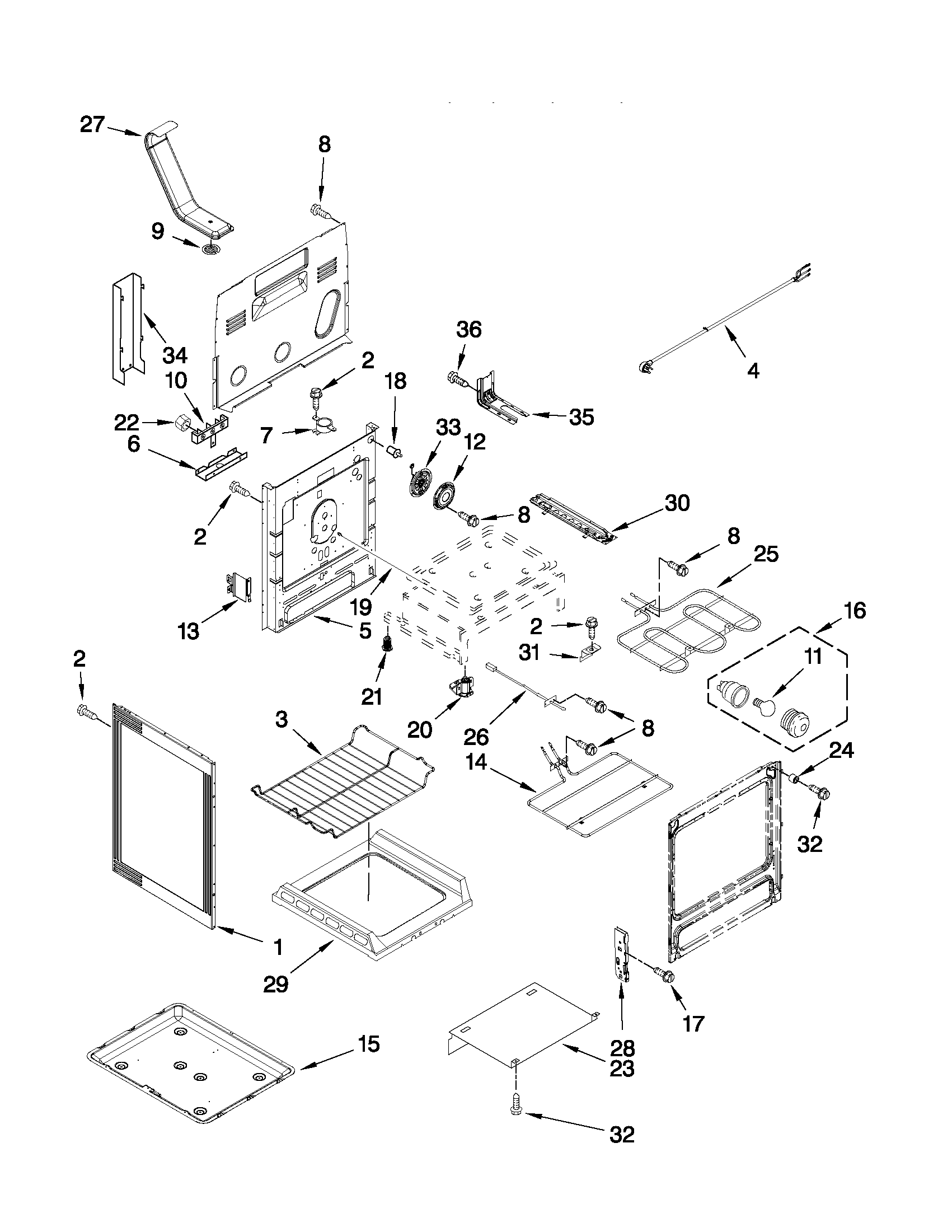 KitchenAid YKERS202BWH0 chassis parts diagram