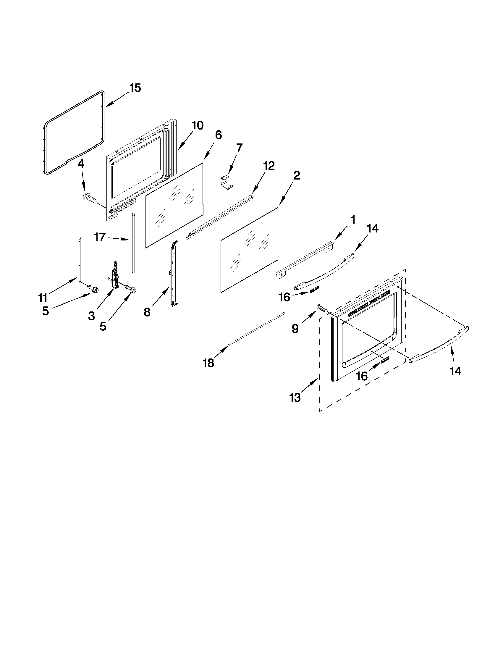 KitchenAid YKERS303BWH0 door parts diagram