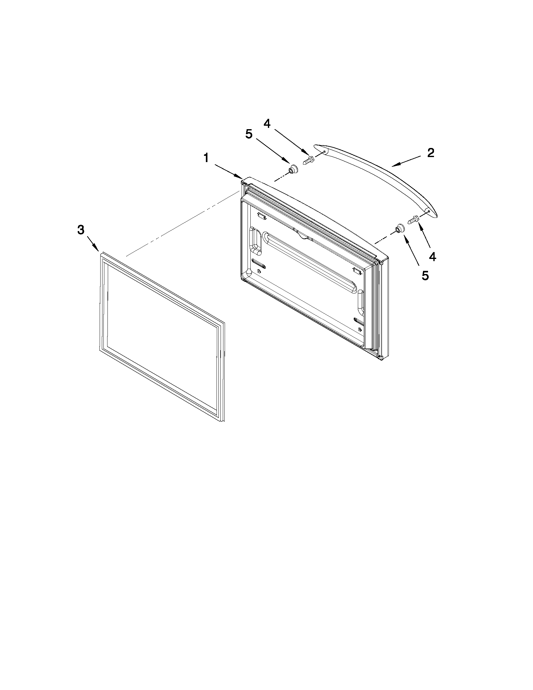 Maytag MFF2558VEM5 freezer door parts diagram