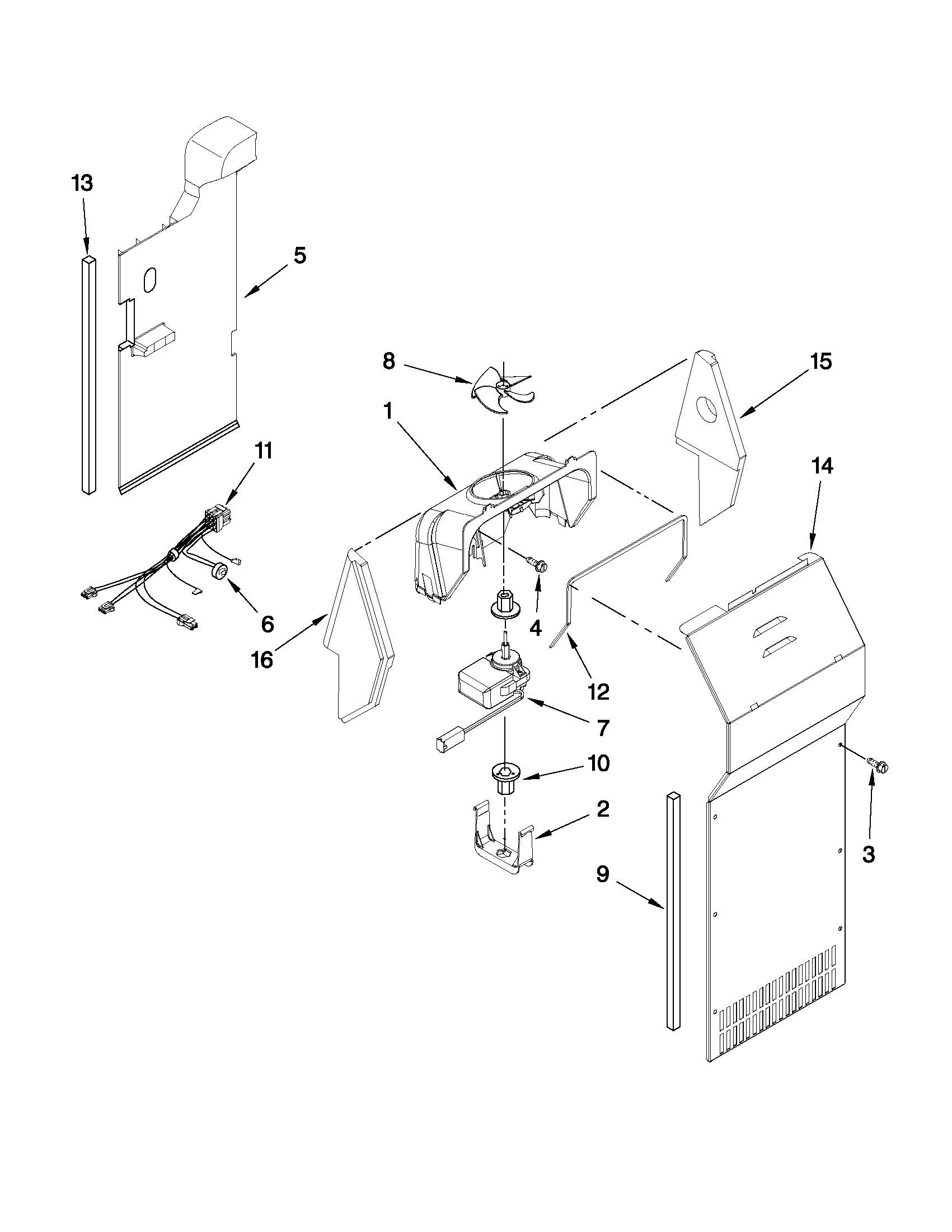 Maytag MSF25D2EAS01 air flow parts diagram