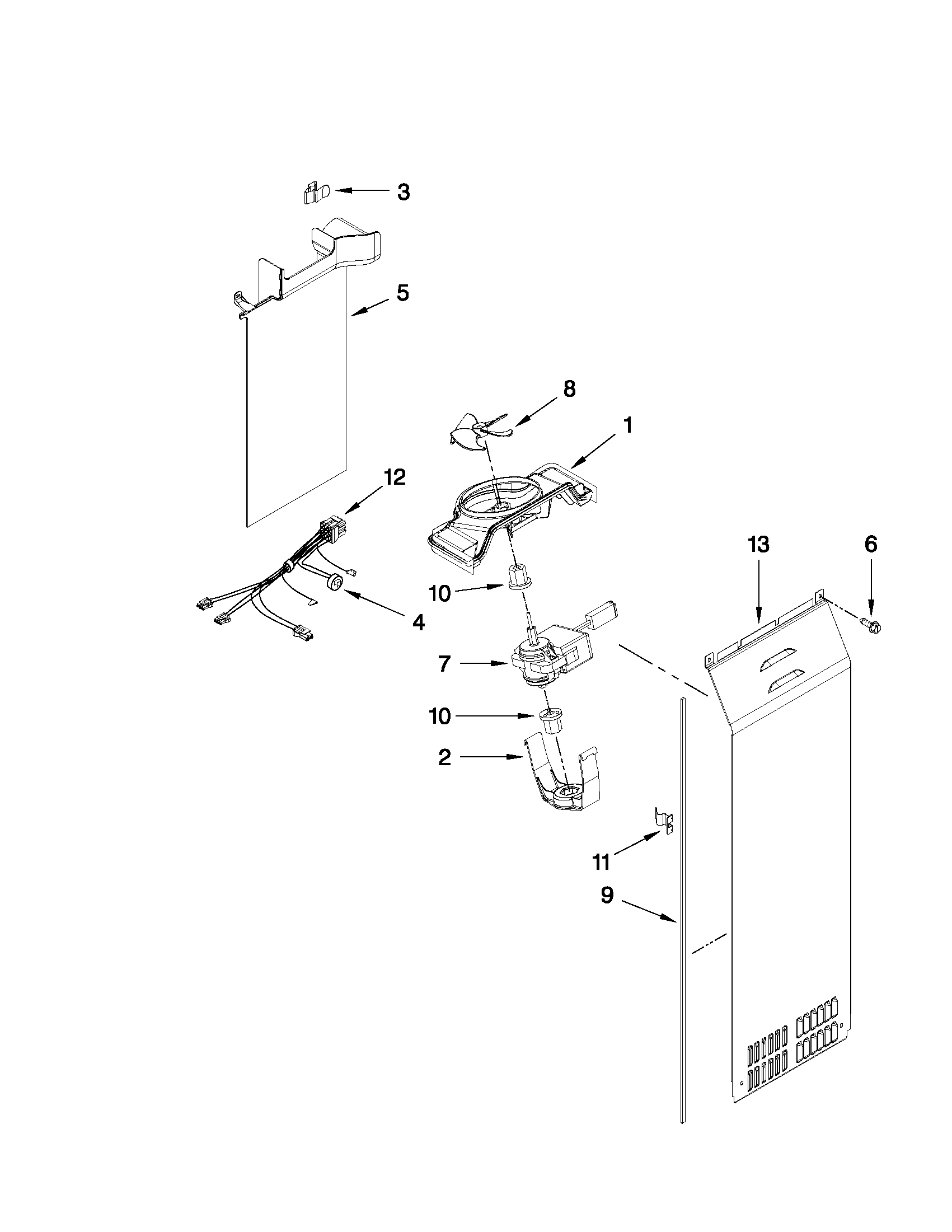 Ikea 6ISC21N4AD00 air flow parts diagram