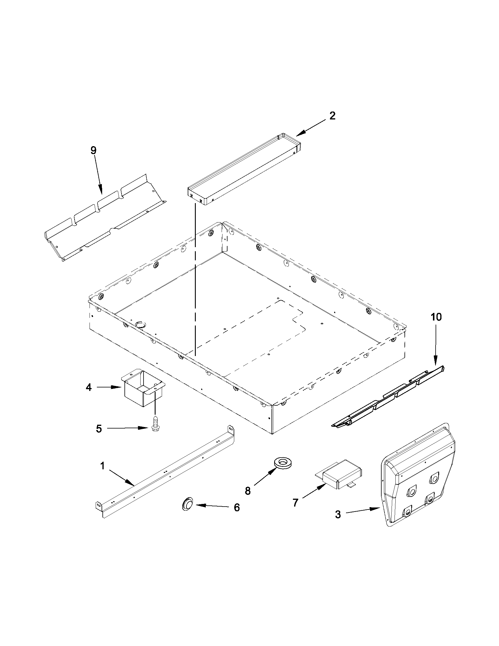 Jenn-Air JED4430WR02 burner box assy diagram