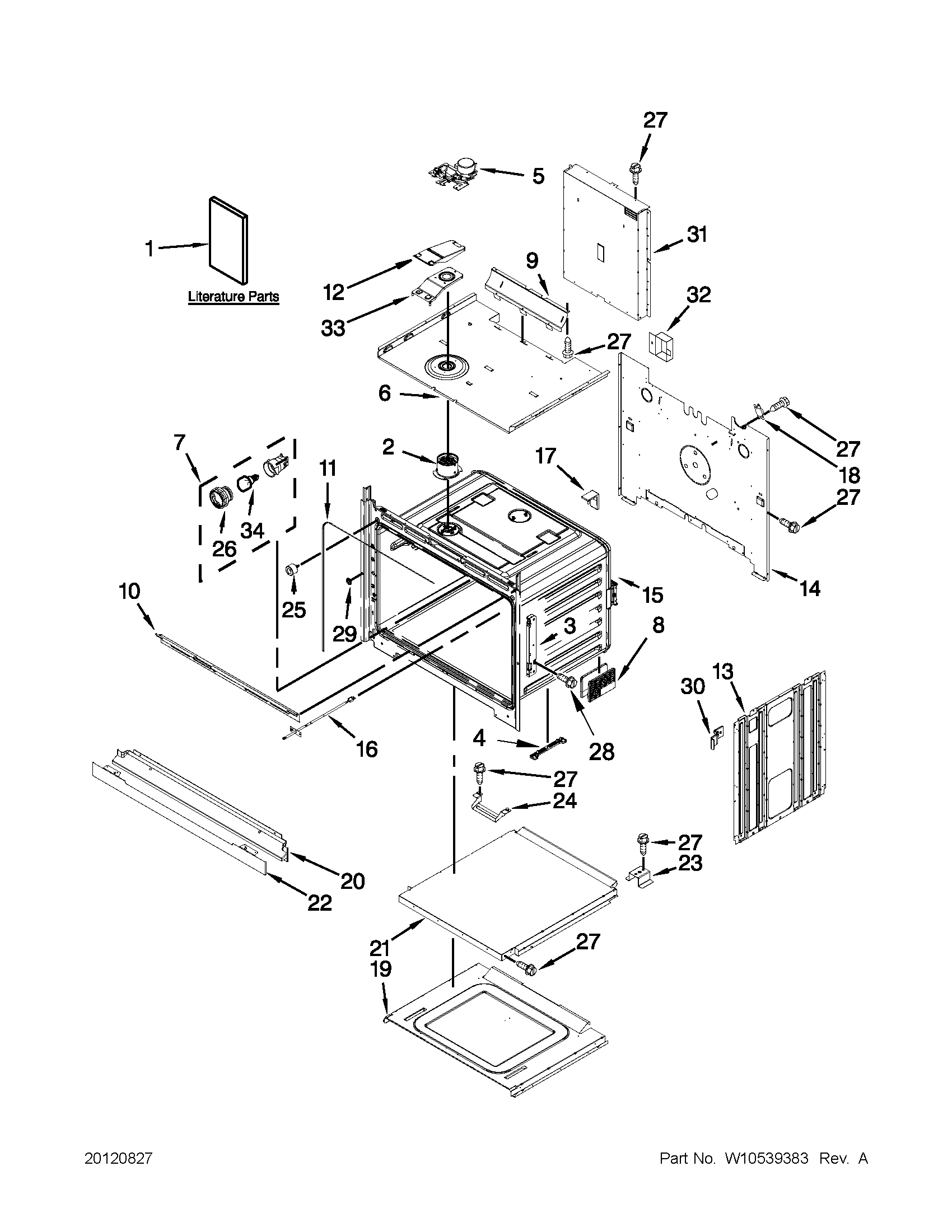 Whirlpool WOS51EC7AS01 oven parts diagram