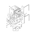 KitchenAid KUDS30FBBL0 tub and frame parts diagram