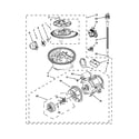 KitchenAid KUDS30FBBL0 pump, washarm and motor parts diagram