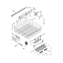 KitchenAid KUDS30FBBL0 upper rack and track parts diagram