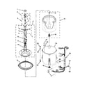 Whirlpool WTW4930XW3 basket and tub parts diagram