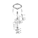Whirlpool WTW4930XW3 gearcase, motor and pump parts diagram