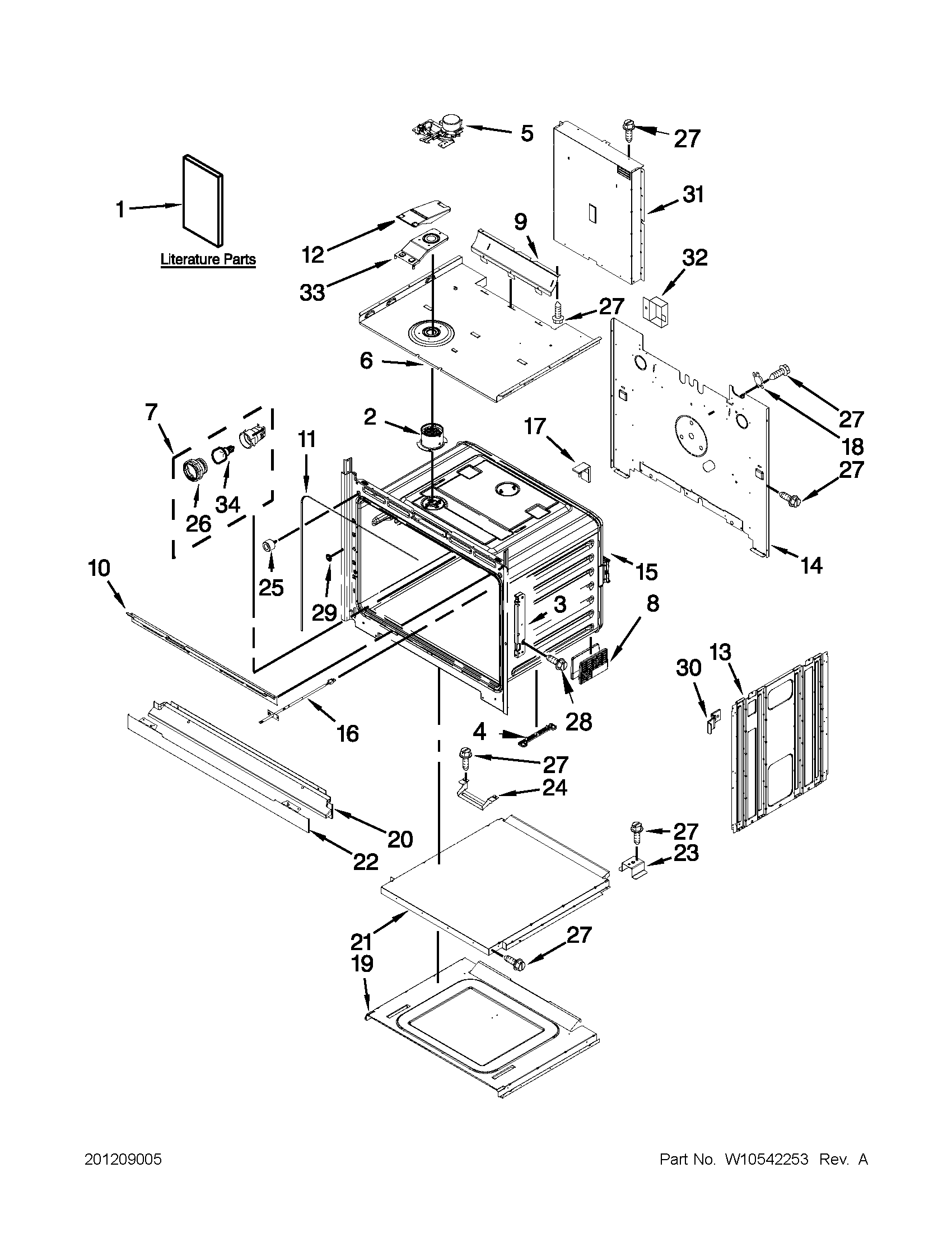 Whirlpool WOS92EC7AW01 oven parts diagram