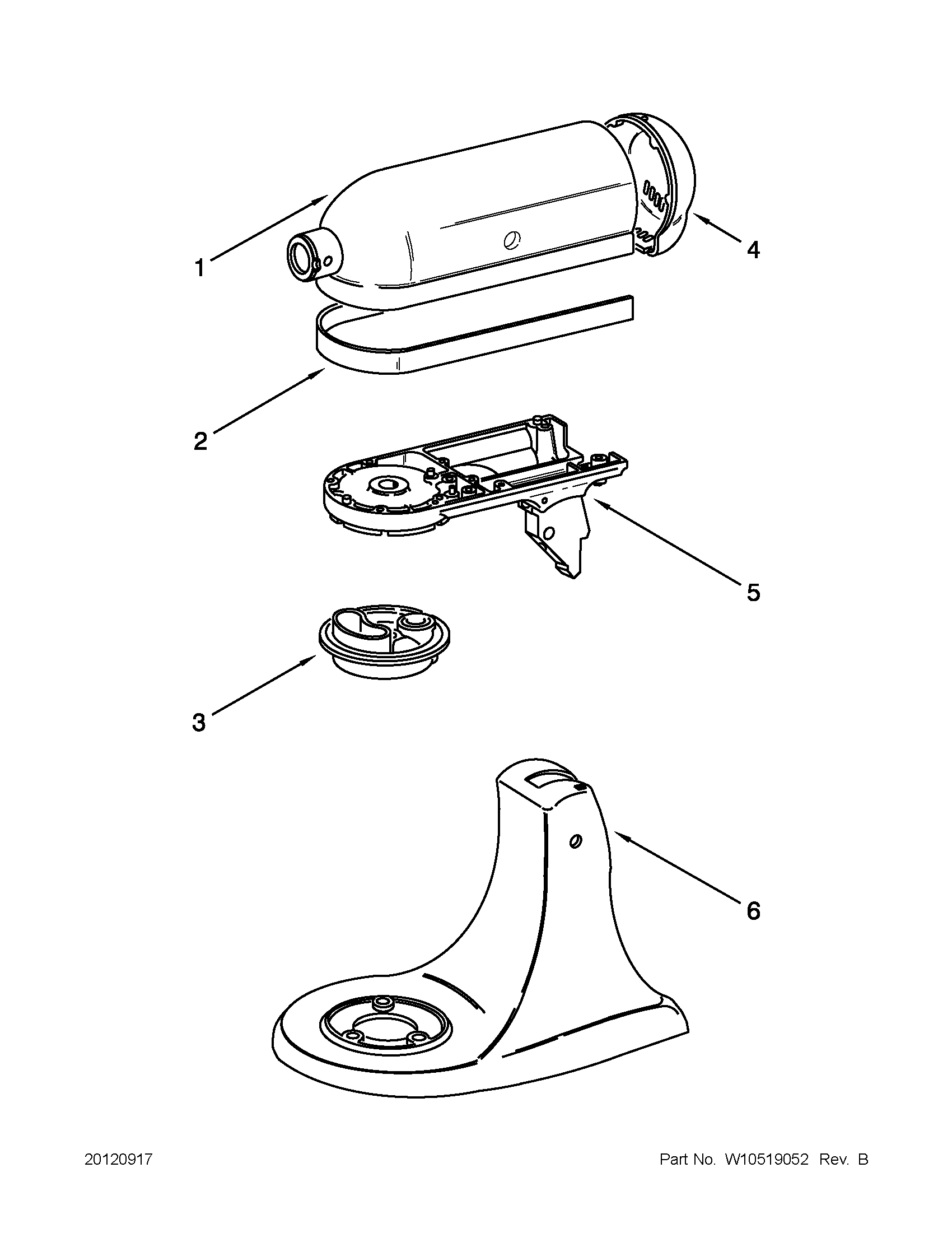 KitchenAid KSM75SL0 color variation parts diagram