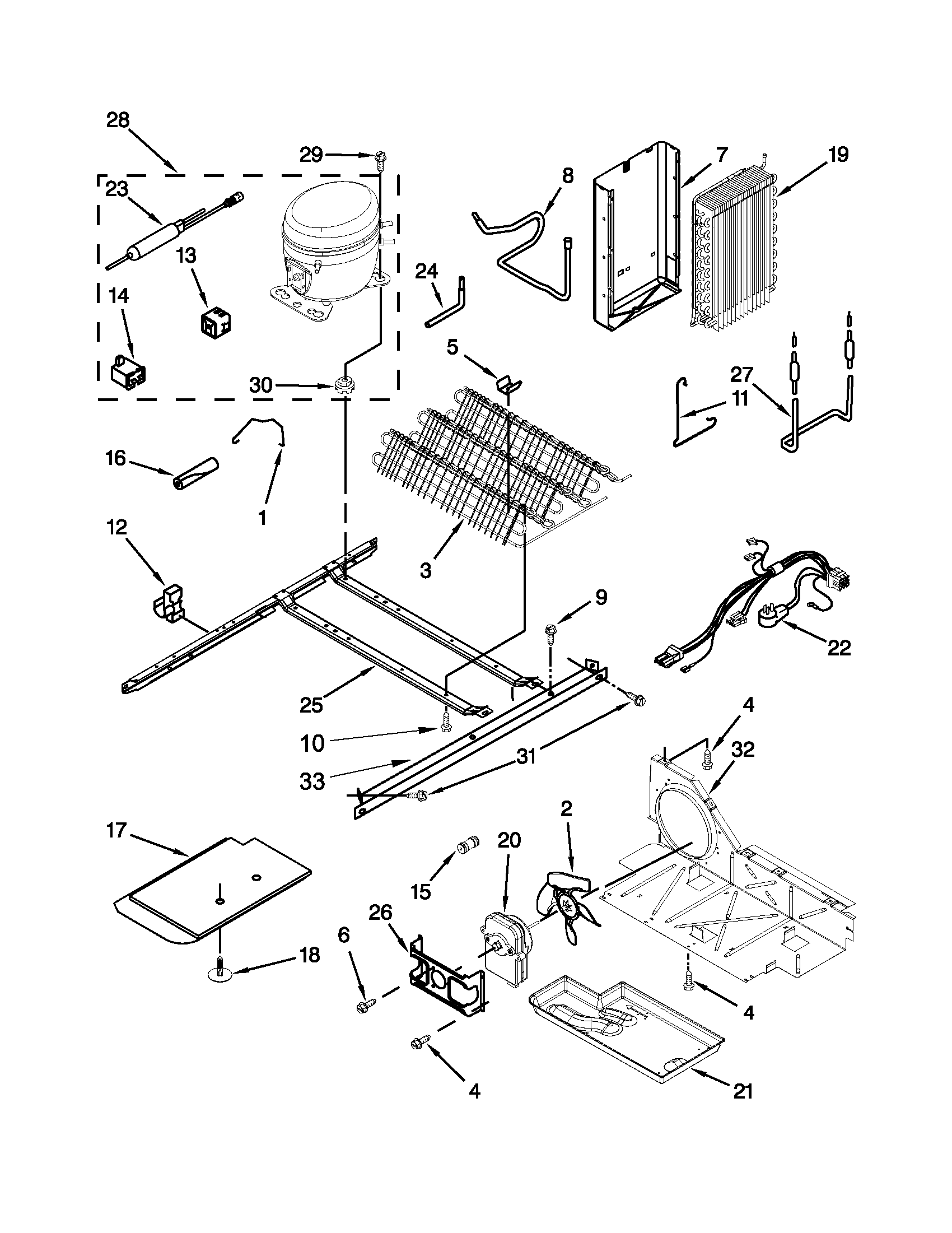 Maytag MSF25D4XAM00 unit parts diagram