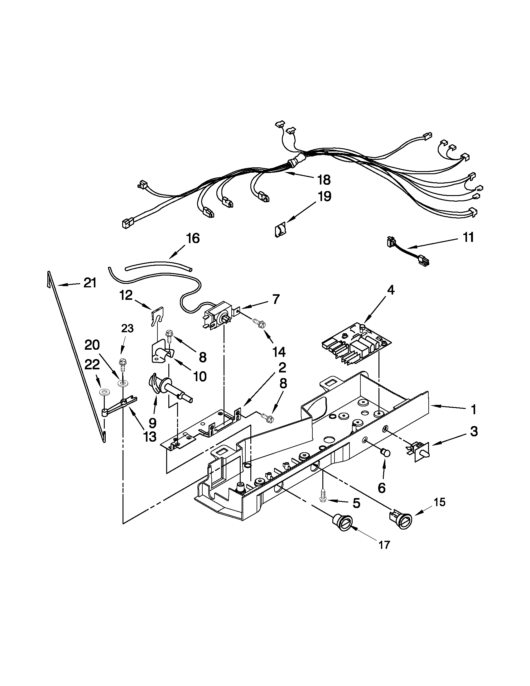 Maytag MSF25D4XAM00 control box parts diagram