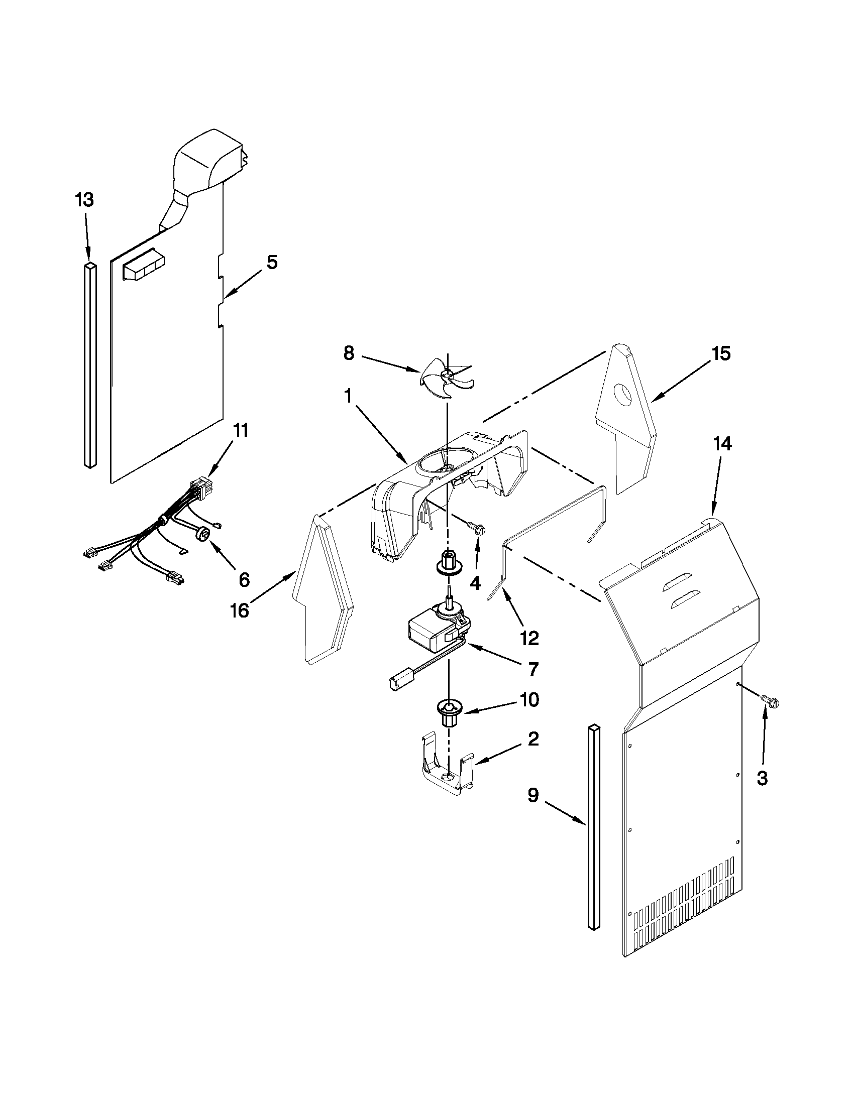 Maytag MSF25D4XAM00 air flow parts diagram