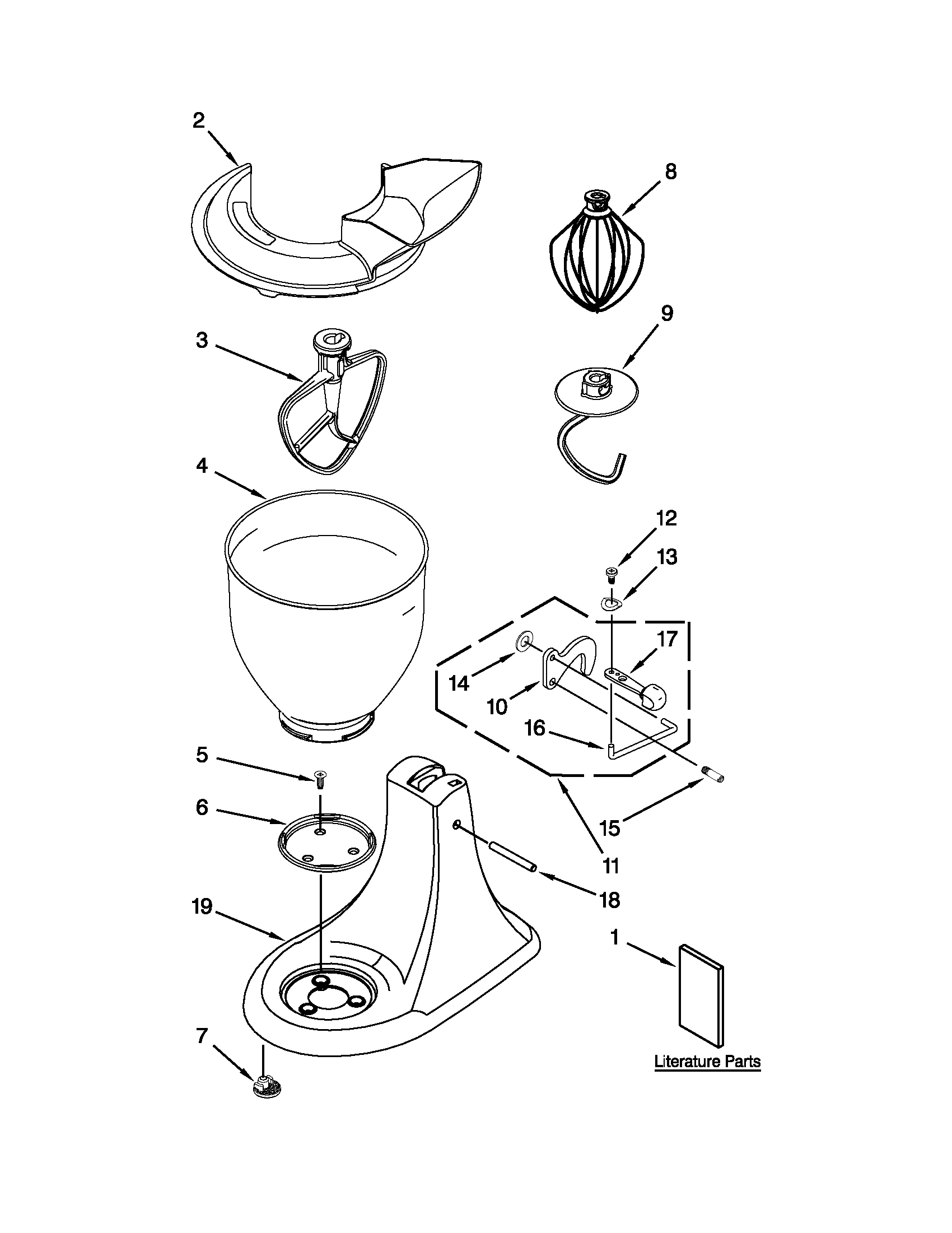 KitchenAid KSM85PSBK0 base and pedestal unit diagram