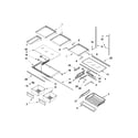 Whirlpool 5GI6FARAF000 shelf parts diagram