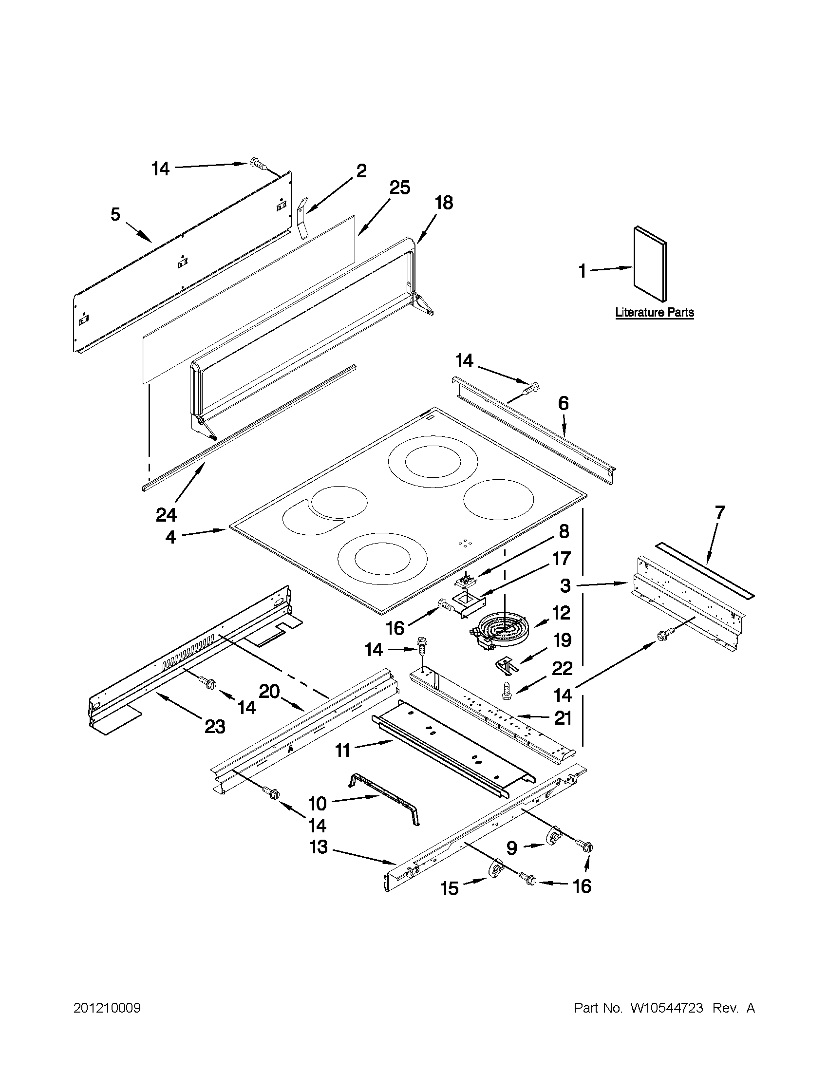 KitchenAid YKERS807SP04 cooktop parts diagram