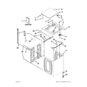 Whirlpool 7MWTW1602AW2 top and cabinet parts diagram