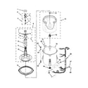 Whirlpool 7MWTW1602AW2 basket and tub parts diagram