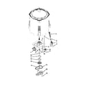 Whirlpool 7MWTW1602AW2 gearcase, motor and pump parts diagram