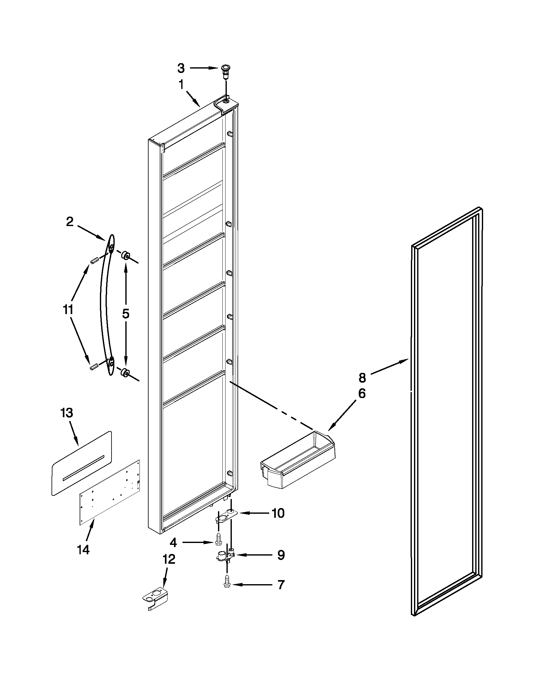 Ikea 6ISC21N4AF00 freezer door diagram