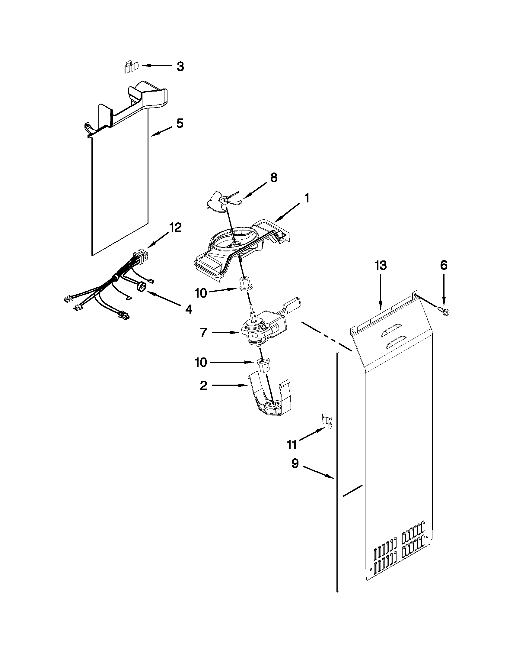 Ikea 6ISC21N4AF00 air flow parts diagram
