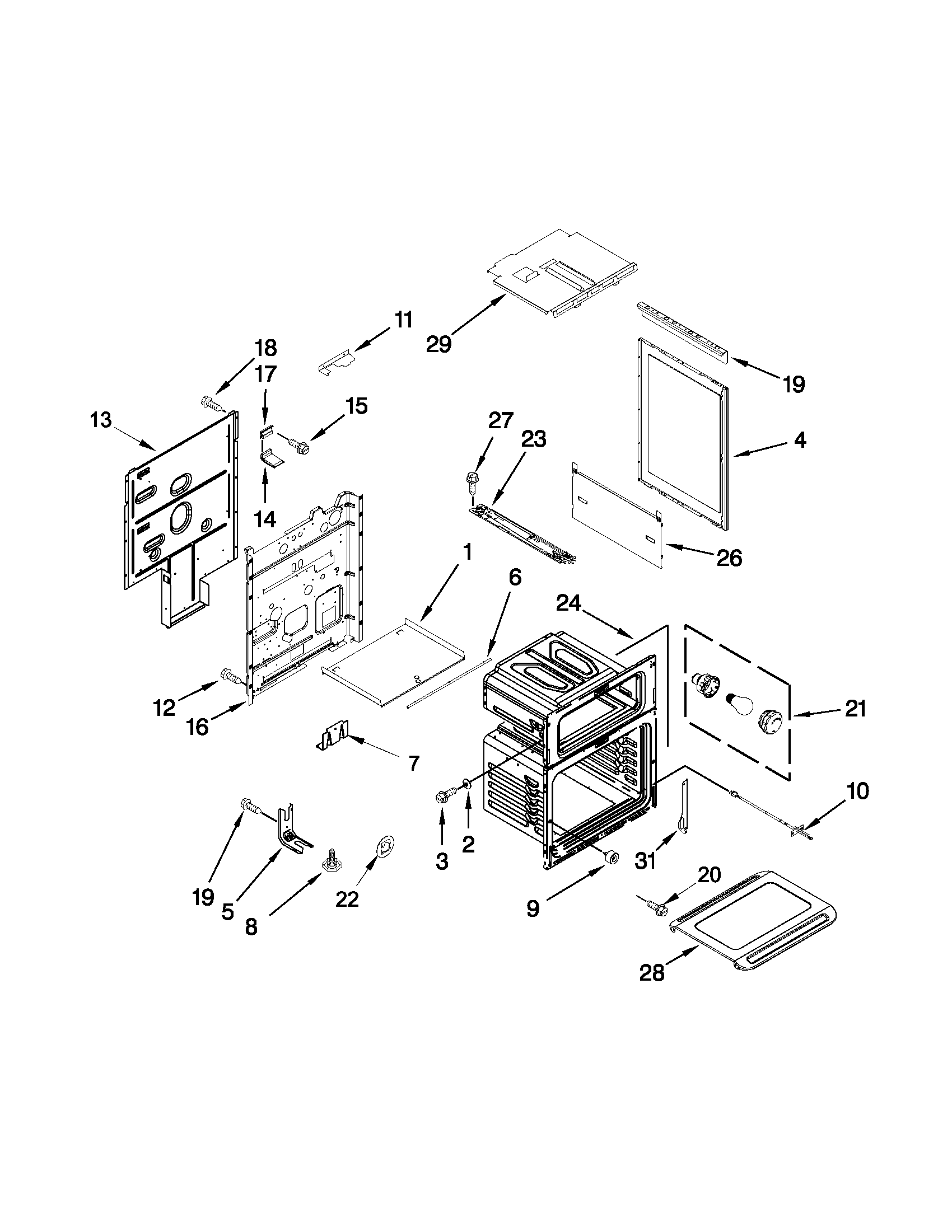 Maytag MGT8885XB03 chassis parts diagram