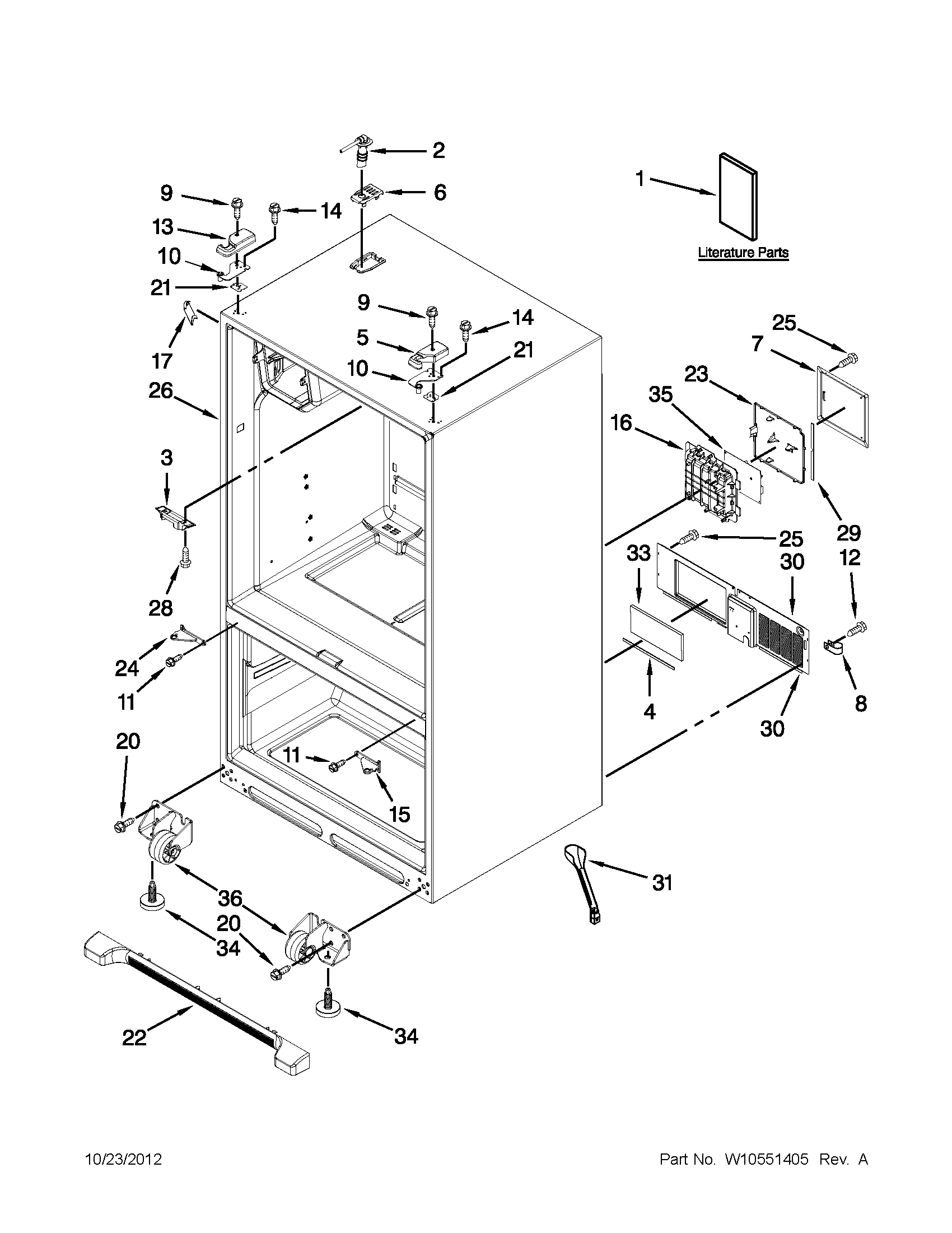 Maytag MFI2269VEB8 cabinet parts diagram