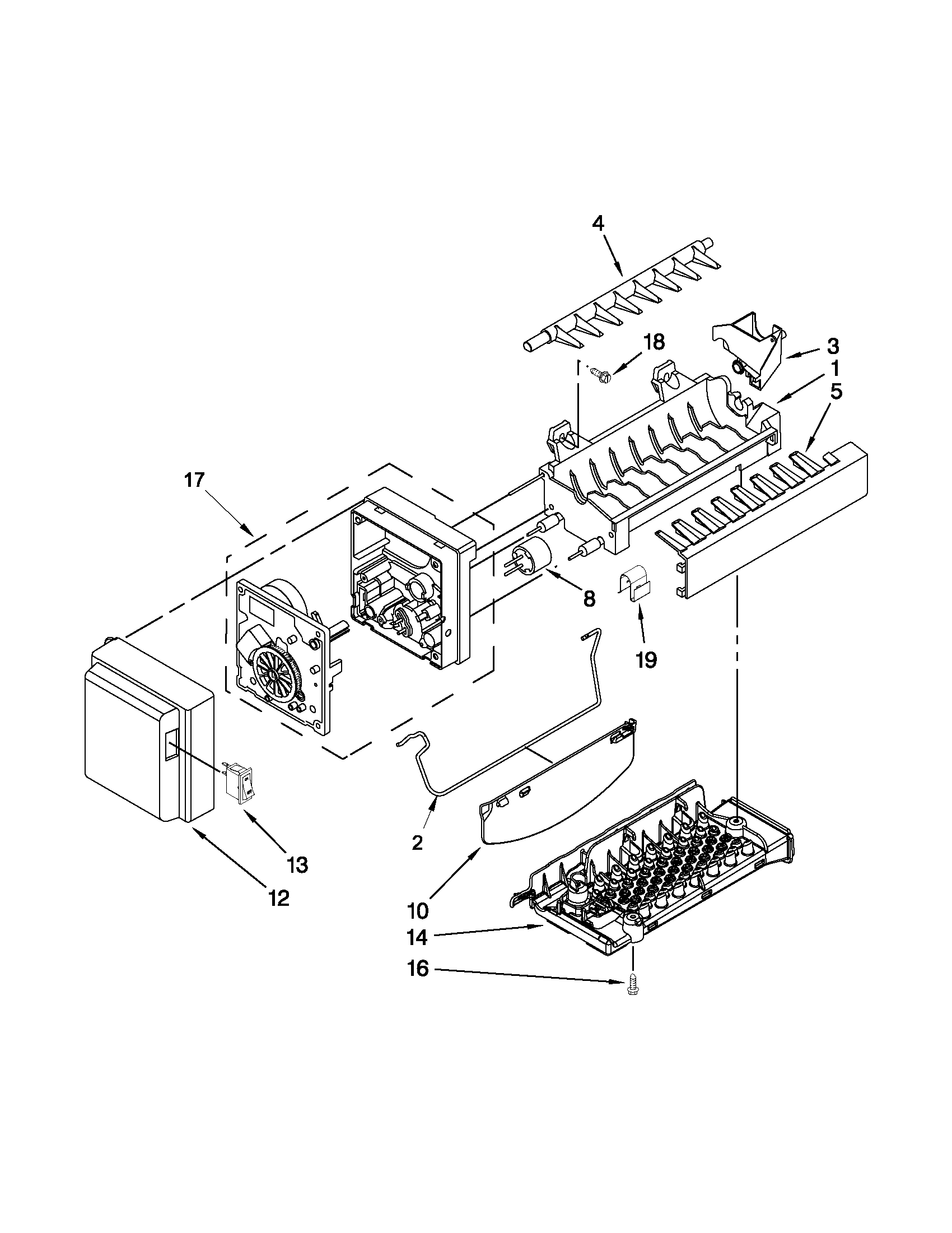 Maytag MFI2269VEB8 icemaker parts diagram