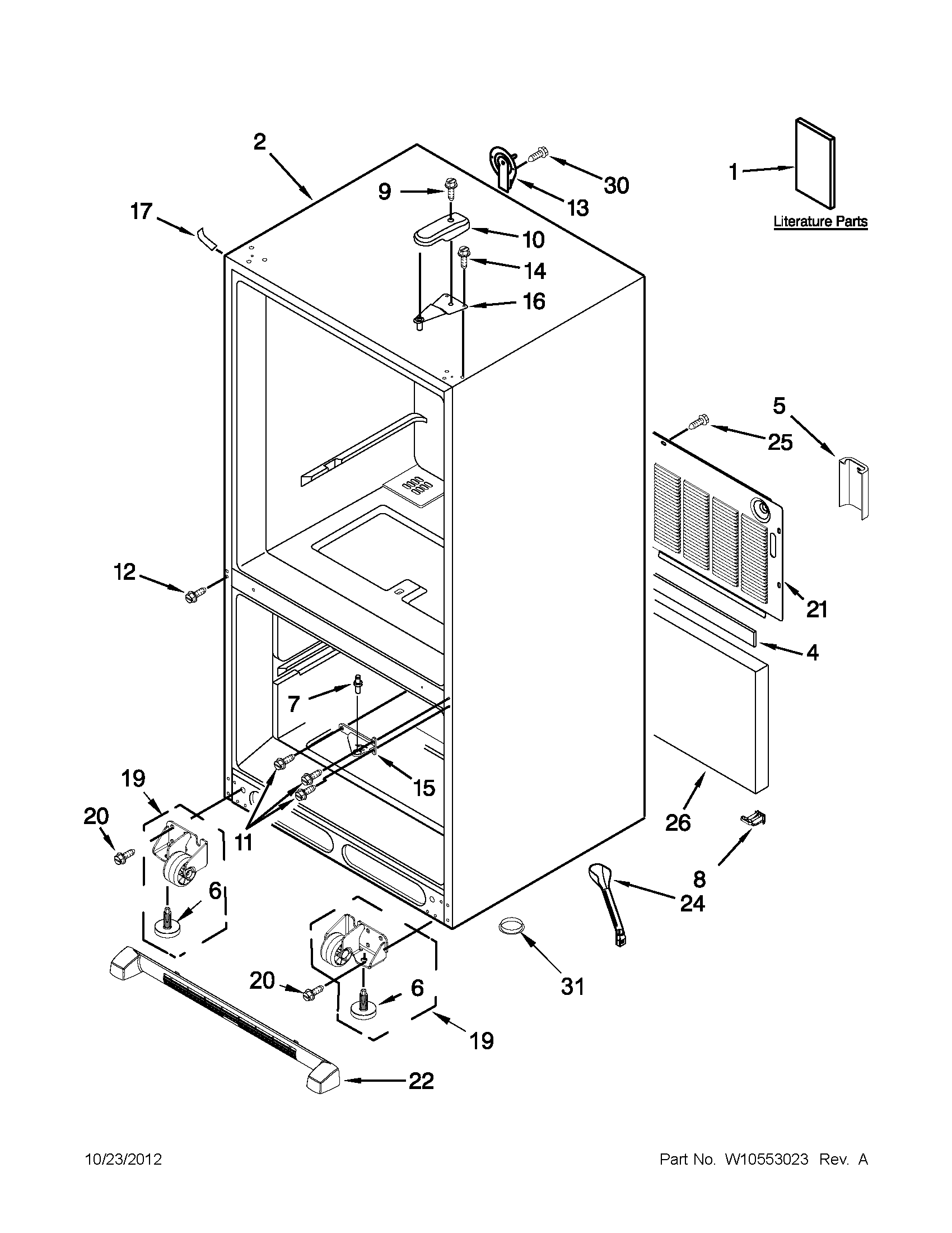 Maytag MBL2258XES5 cabinet parts diagram