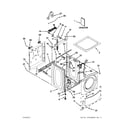 Whirlpool WFW9050XW03 top and cabinet parts diagram