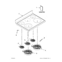 Whirlpool GGE388LXQ03 cooktop parts diagram