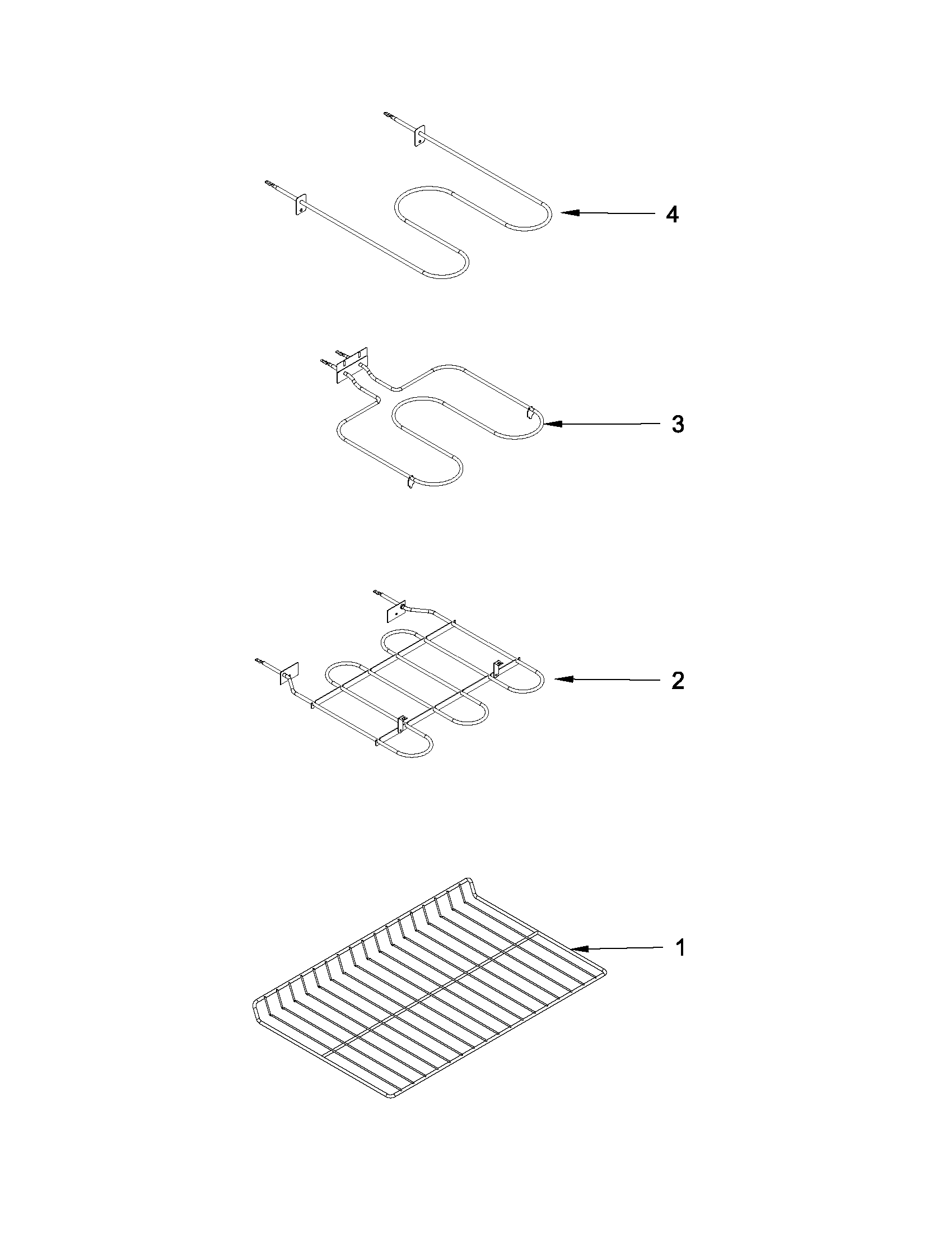 Whirlpool GGE388LXS03 rack and element parts diagram