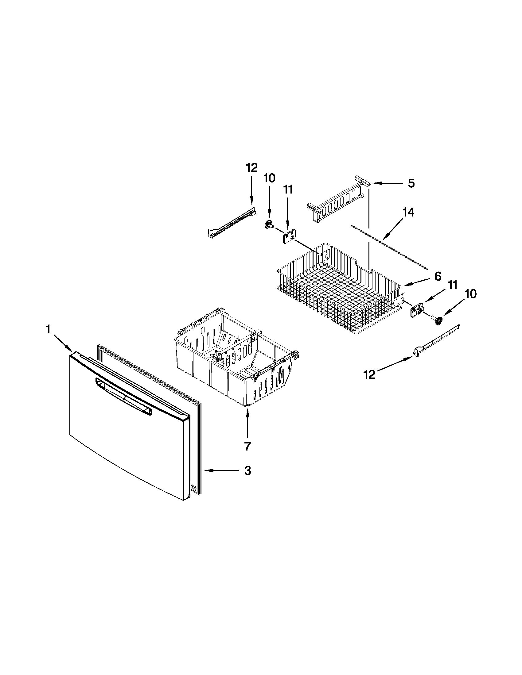Maytag MFX2570AEW0 freezer door parts diagram