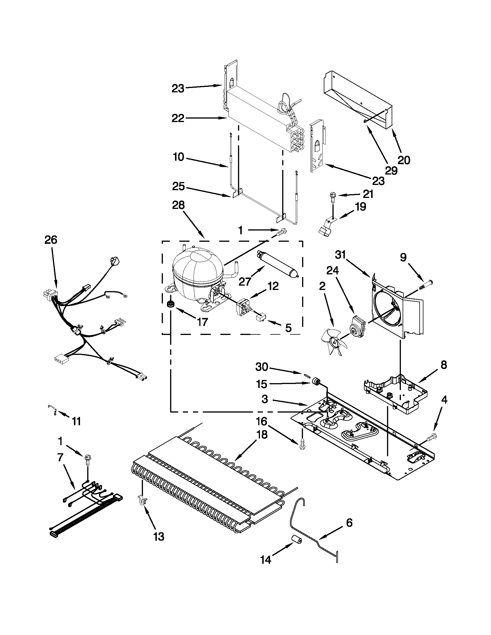 Jenn-Air JFC2089WEP11 unit parts diagram