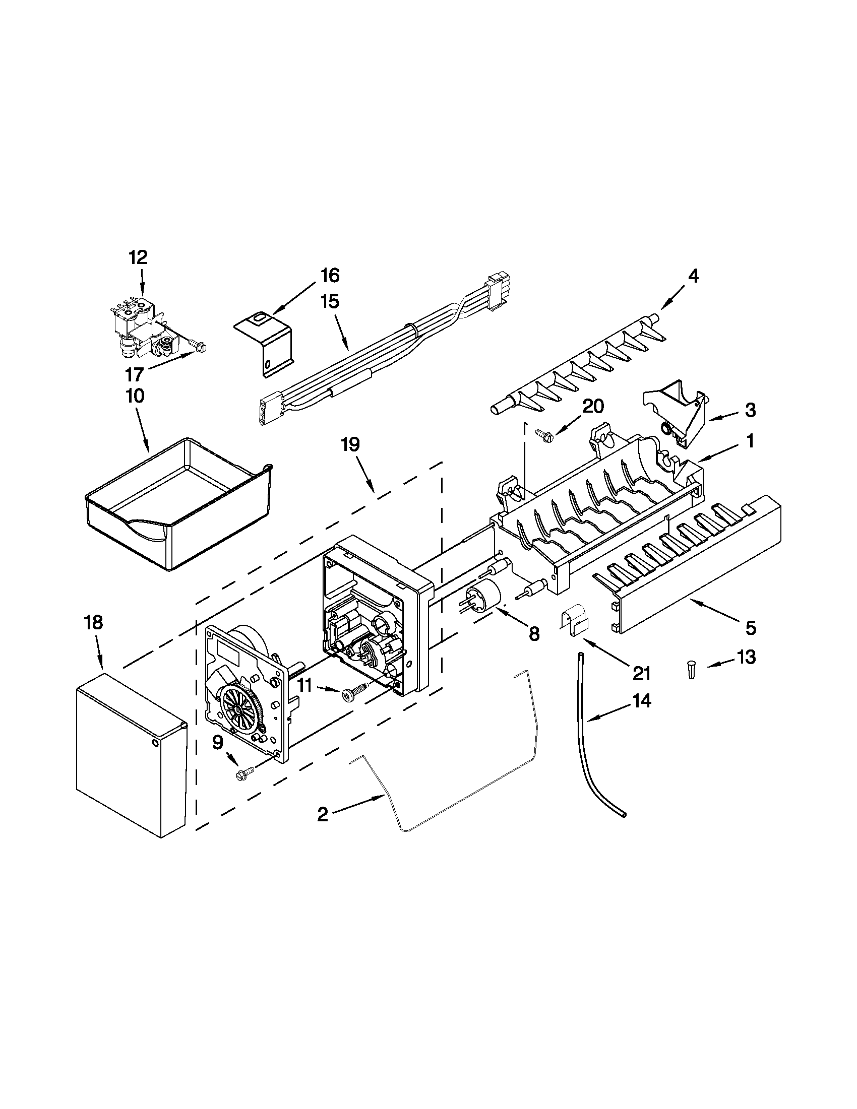Jenn-Air JFC2089WEP11 ice maker diagram
