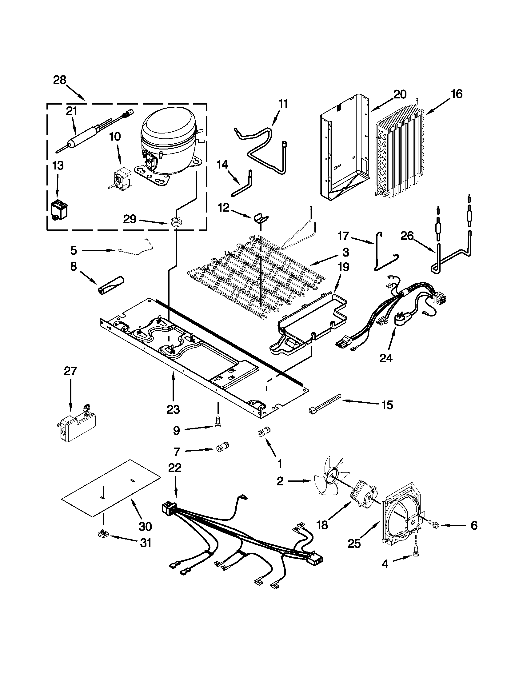 Whirlpool WRS965CIAM00 unit parts diagram