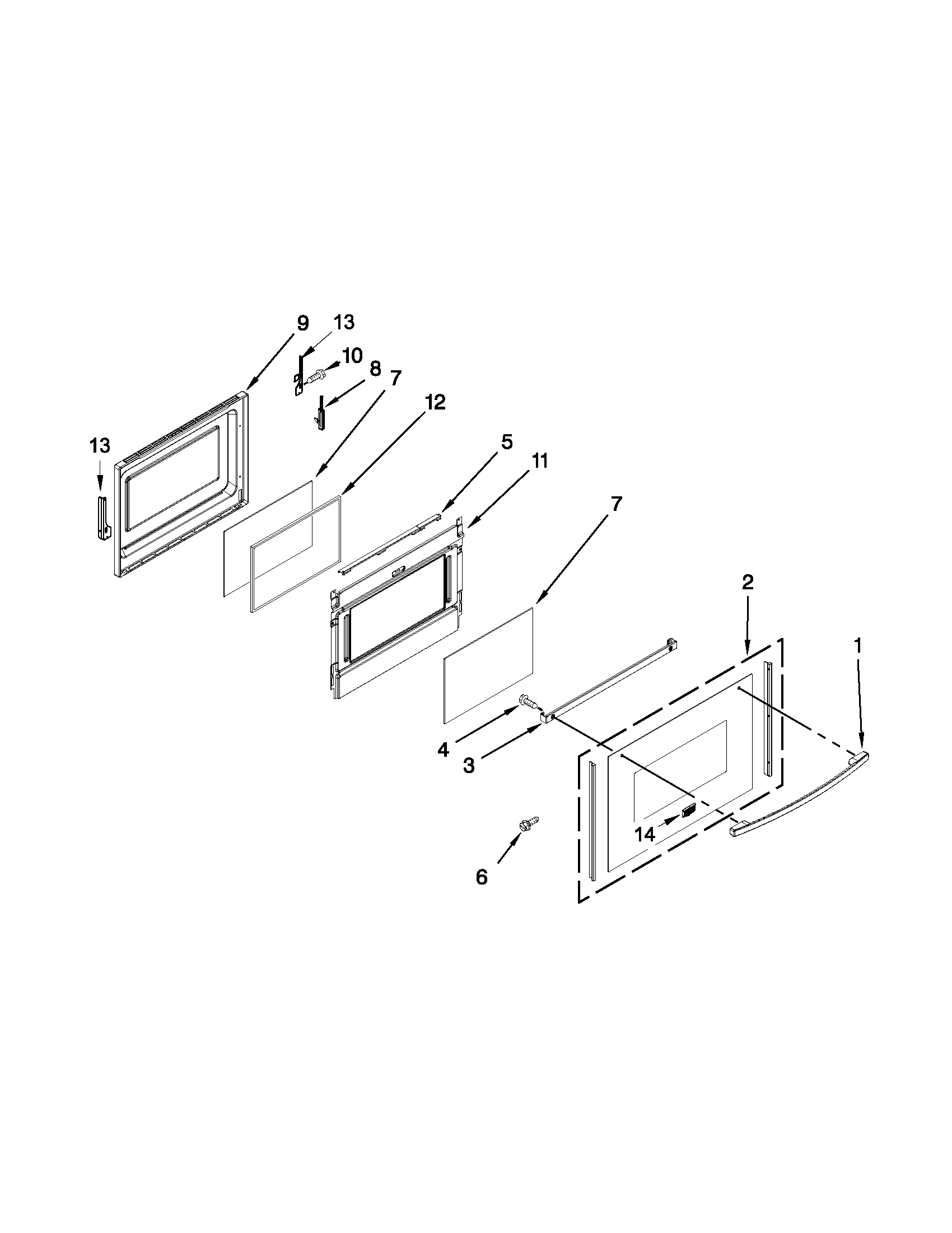 Whirlpool GGE390LXQ03 lower door parts diagram