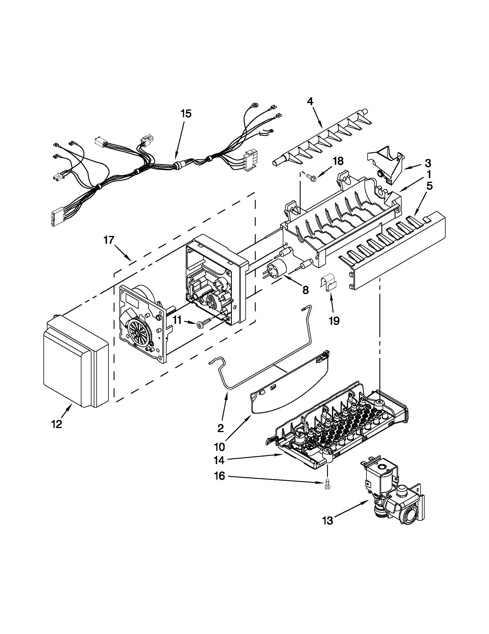 Whirlpool GI6FDRXXQ09 icemaker parts diagram