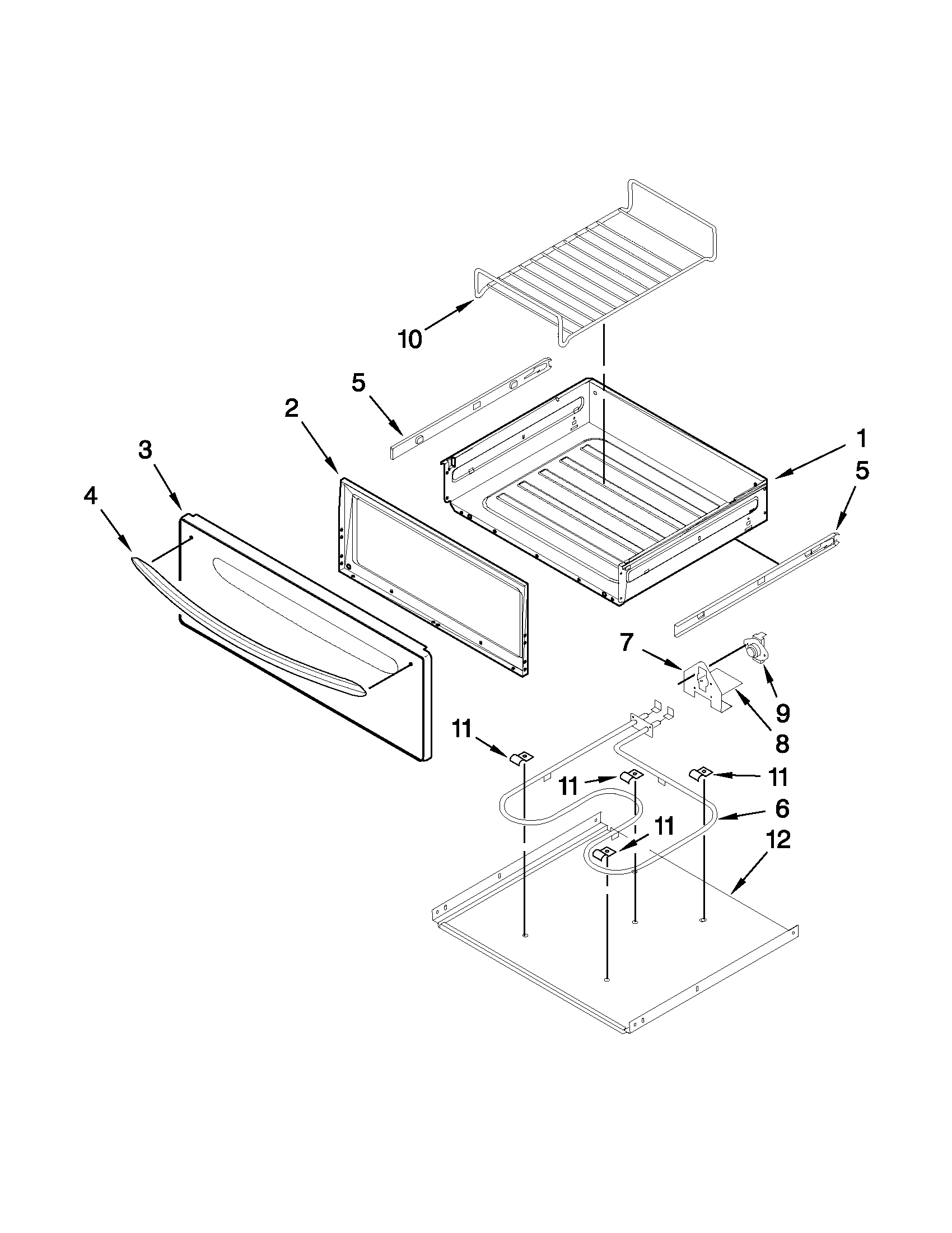KitchenAid KERS208XSS3 drawer parts diagram