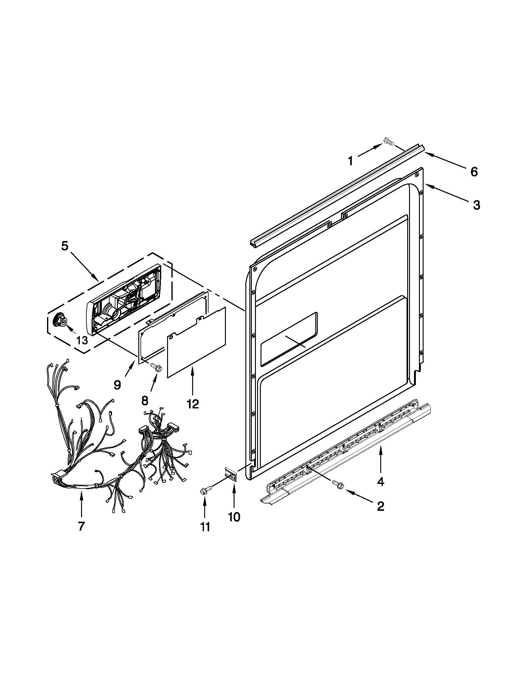 KitchenAid KUDE40FXSS6 inner door parts diagram