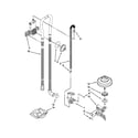 KitchenAid KUDE40FXBT6 fill, drain and overfill parts diagram