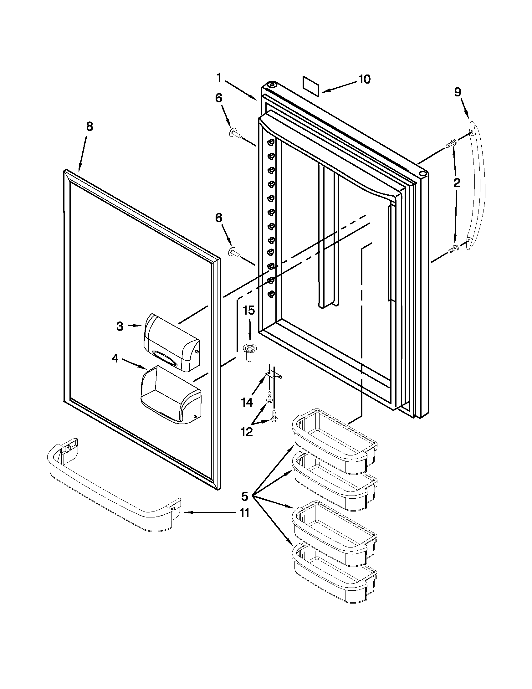 Amana ABB2224WEB3 refrigerator door diagram