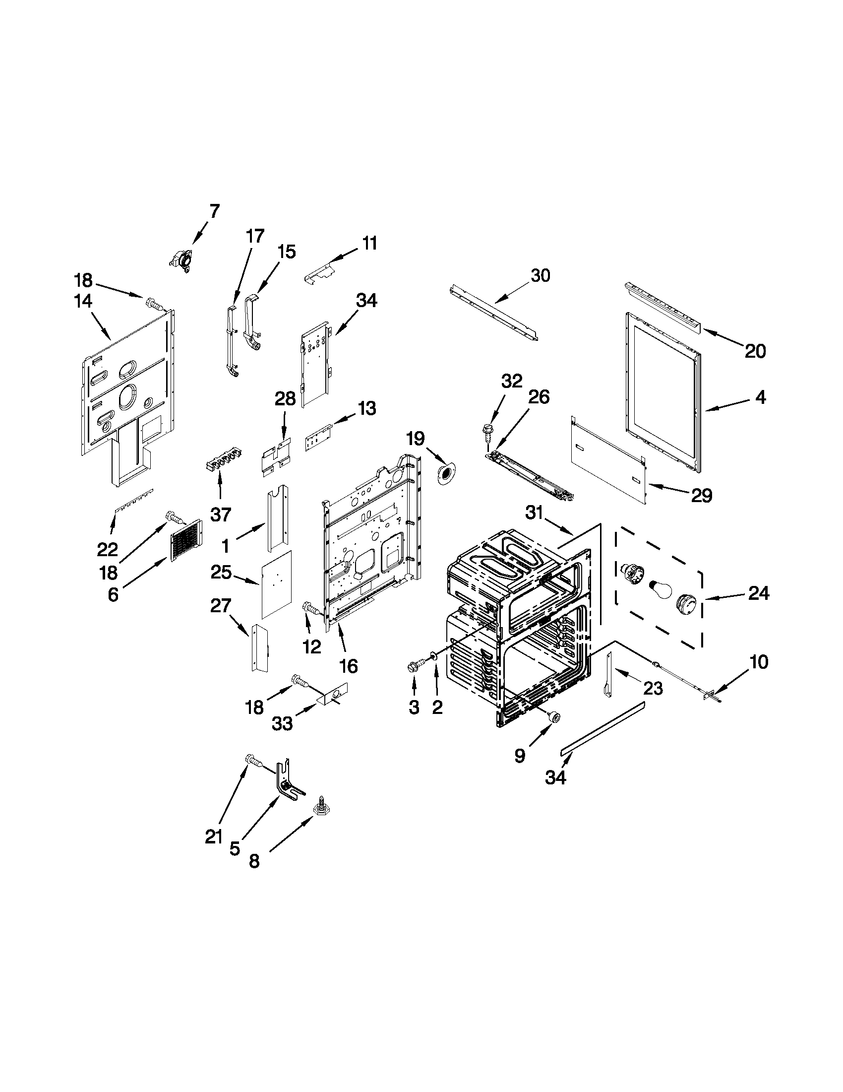 Maytag MET8665XS02 chassis parts diagram