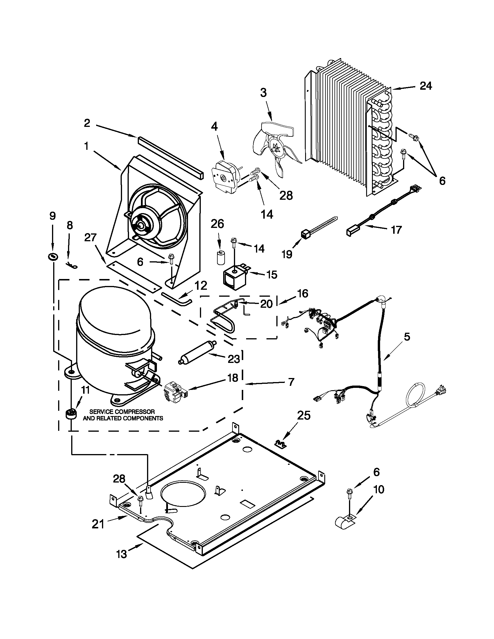 Whirlpool GI15NDXXQ2 unit parts diagram