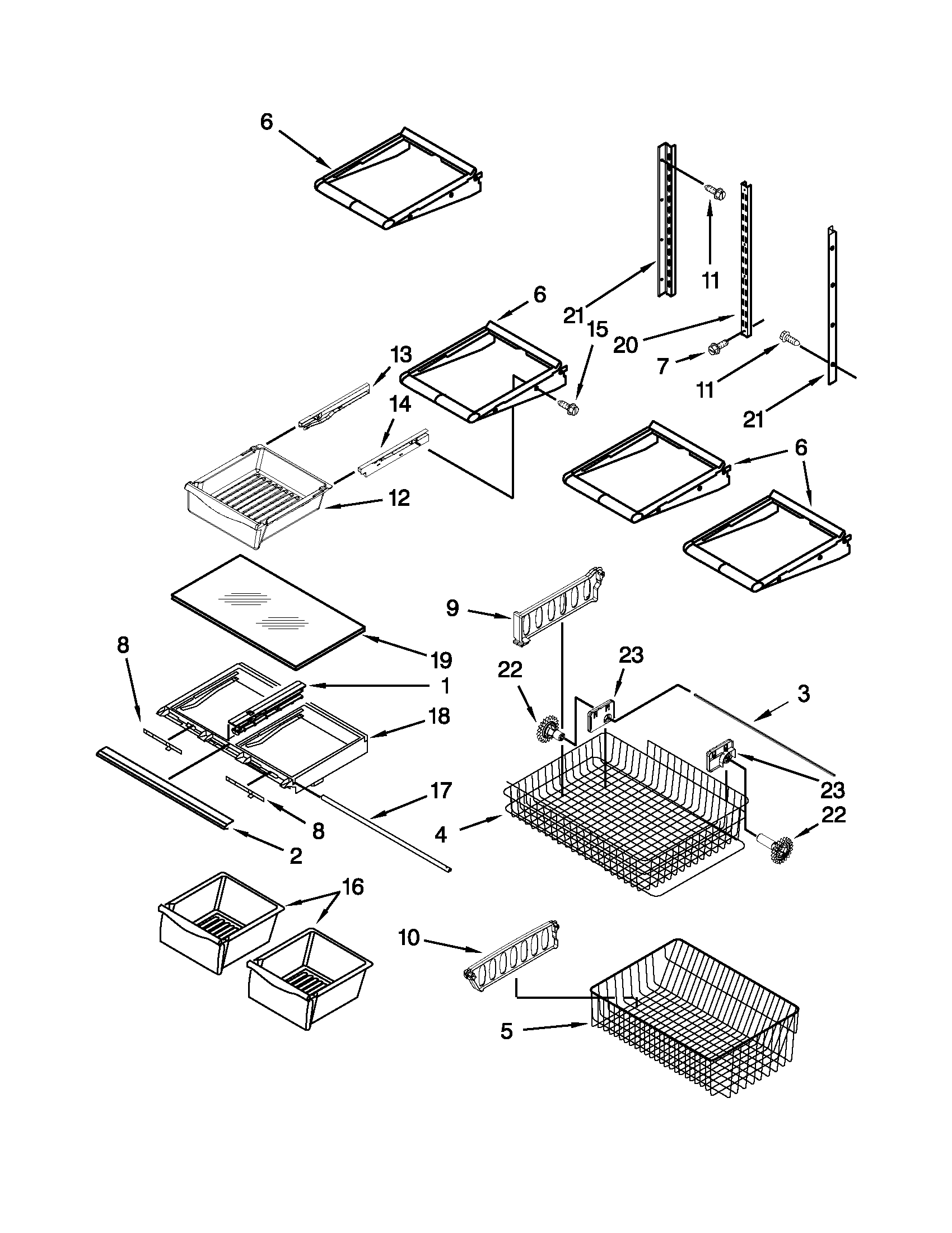 Maytag MBR1957WES3 shelf parts diagram